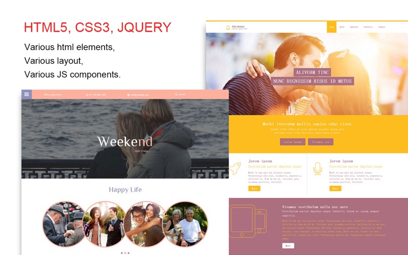 Website Template (Blog &amp; Family) With Html Files Pack9 thumbnail 2