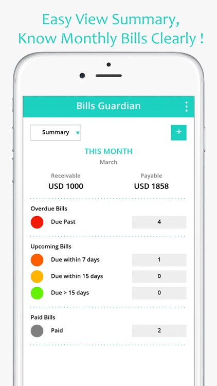 Bills Guardian - Bill Keeper, Reminder & Tracker