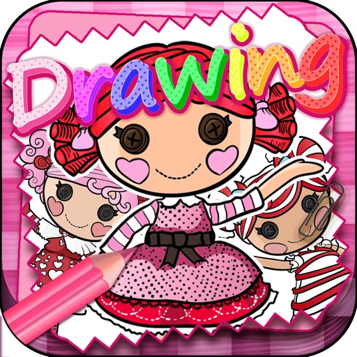 Drawing Desk Draw and Paint Dolls Coloring Book For Girls - 
