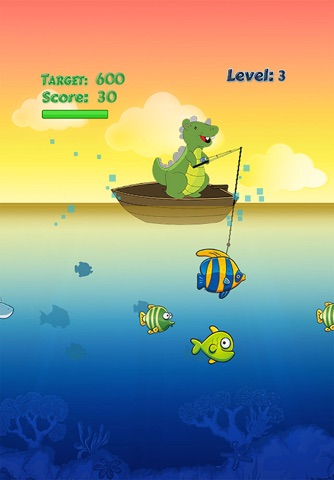 Little Dinosaur Fishing Games : Dino Catch Big Fish Deep Sea screenshot 2