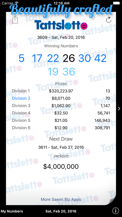 tattslotto draw 1320