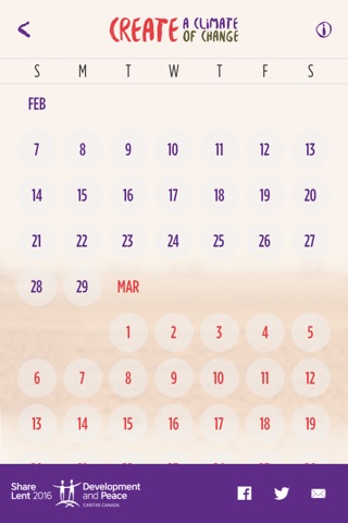 Lent Calendar screenshot 2