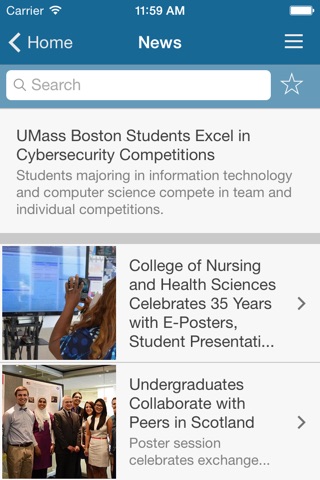 UMass Boston screenshot 2