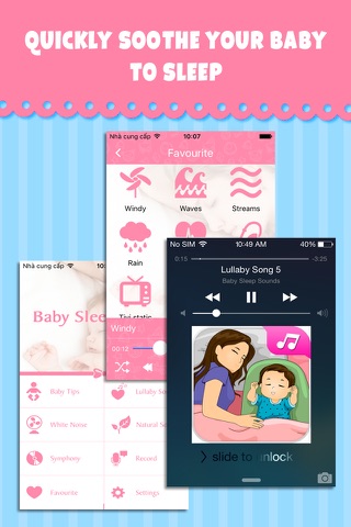 Baby Sleep Sounds - Relaxing music & white noise for calming your baby to sleep screenshot 3