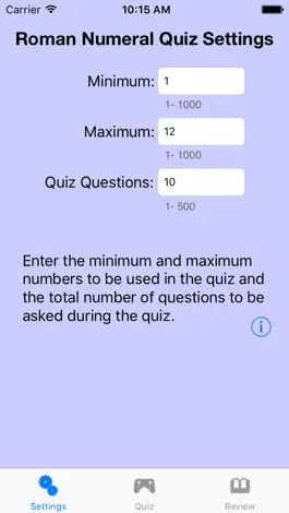 Game screenshot Roman Numerals Quiz apk