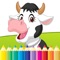 Icon Farm & Animals coloring book - drawing free game for kids