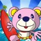 "DORA SURFER" is a surfing game showing the lovable character bear "Dora-pooh" who manages to ride out many adventures in the heavy seas