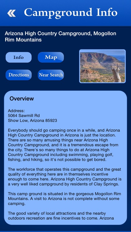 Arizona Campgrounds and RV Parks