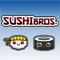 - pop the obstacles to land the sushi brothers on the plate