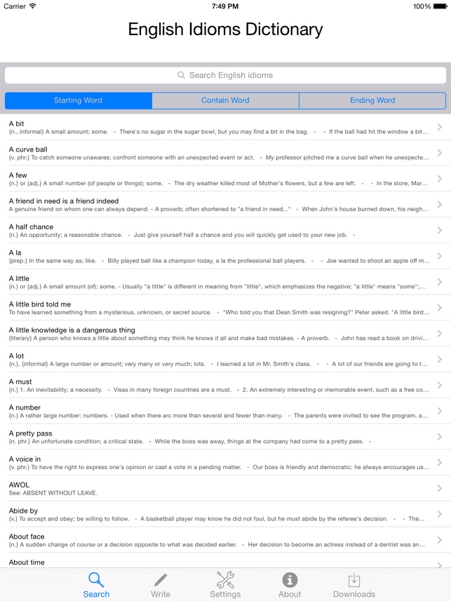 English Idioms Dictionary Free With Sound On The App Store