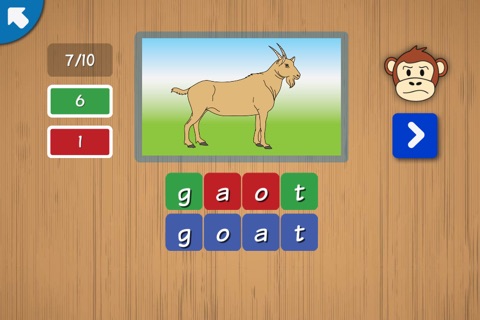 Spelling with Chimpy English Free - Reading and writing words screenshot 3
