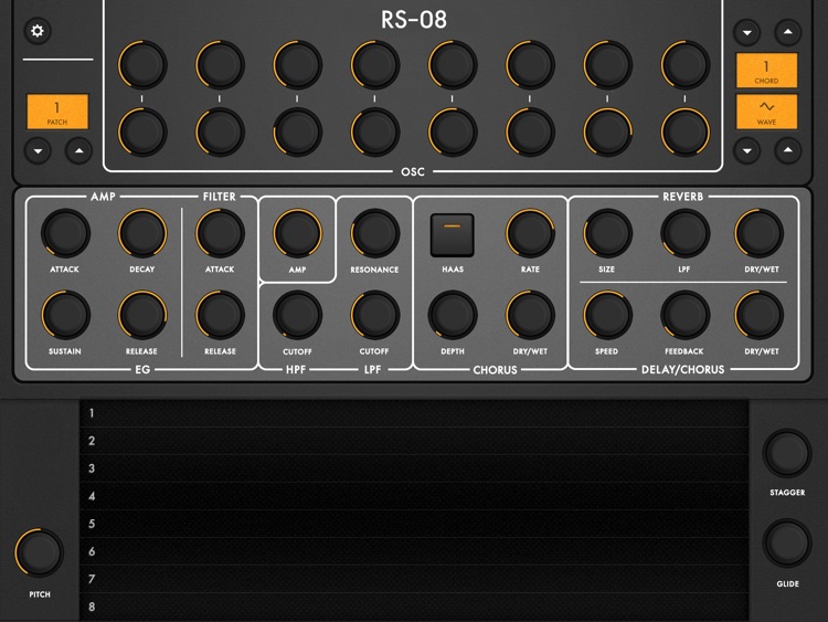 RS-08 | 8 Oscillator Ribbon Synth screenshot-3