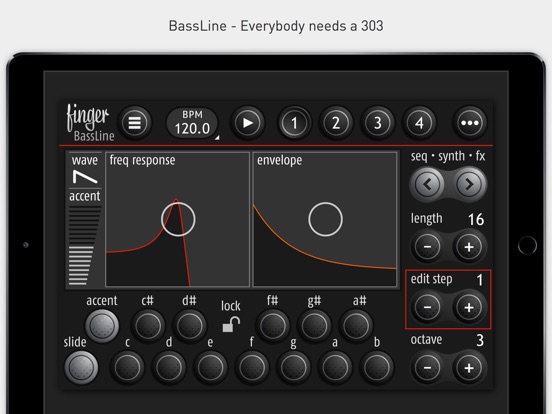 BassLine - Analog Modeling Synthesizer Screenshots