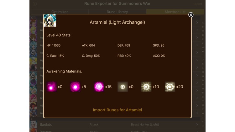 Rune Exporter for Summoners War screenshot-4