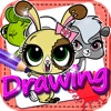 Drawing Desk  Littlest Pet Shop : Draw and Paint Coloring Book Edition