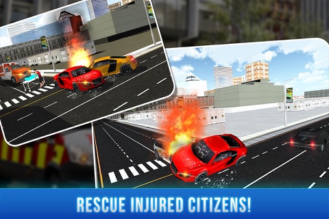 911 Ambulance Rescue Emergency Traffic Driver 2016 screenshot 2