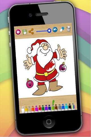 Kids paint xmas cards - The best Christmas coloring book for xmas seasons 2015 Premium screenshot 3