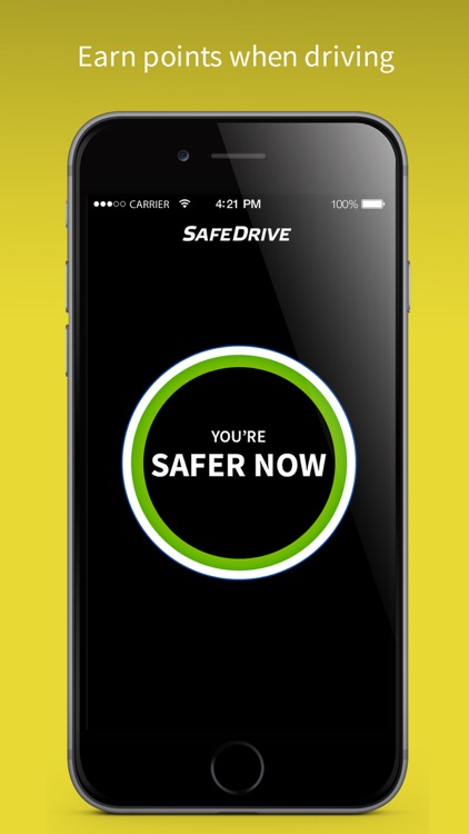 SafeDrive get points for NOT texting while driving