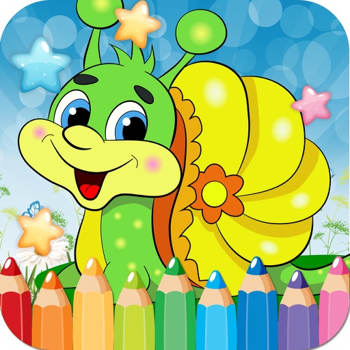 Snail Drawing Coloring Book - Cute Caricature Art Ideas pages for kids Icon