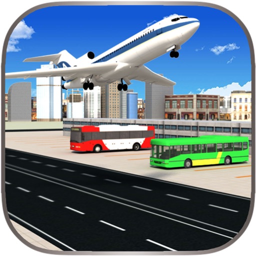 Flight Simulator Airport Bus Driving: Pick and Drop Passenger and Plane Flying Icon