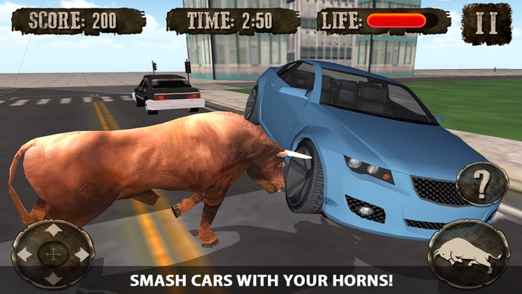 Crazy Angry Bull Attack 3D: Run Wild and Smash Cars