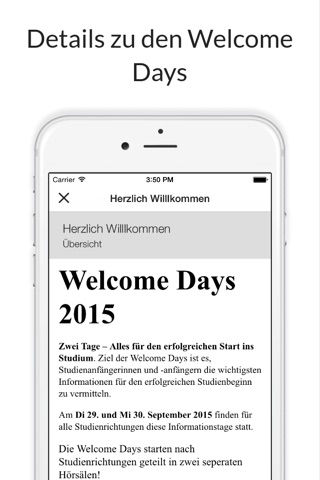 Welcome Days 2015 screenshot 3