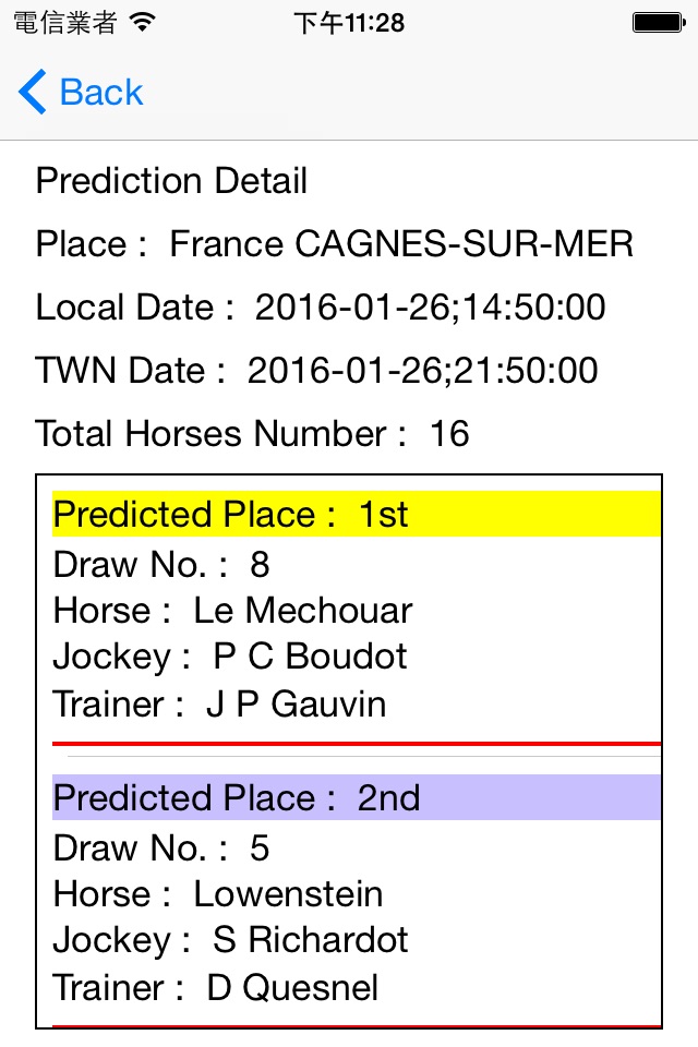 Horses Racing Prediction screenshot 2