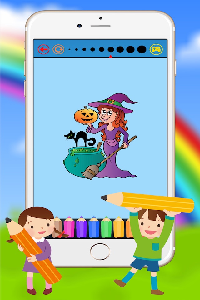 Halloween & Witch Coloring Book - Drawing Ghost for kids screenshot 2