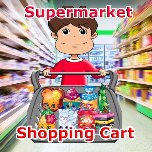 Boy Shopping Cart Kids Supermarket icon