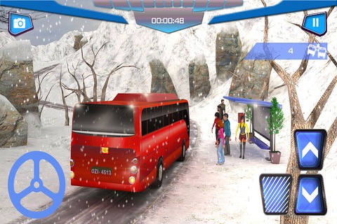 冬の都市、オフロード丘バス運転シミュレータ3Dのおすすめ画像1