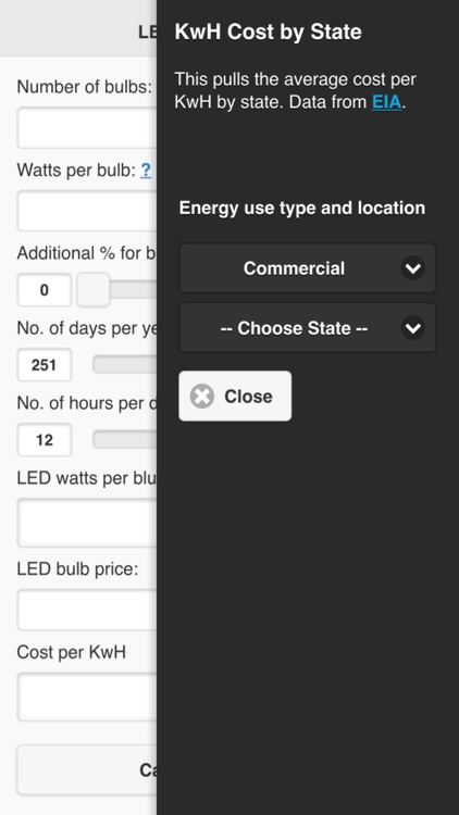 LED Energy Savings Calculator