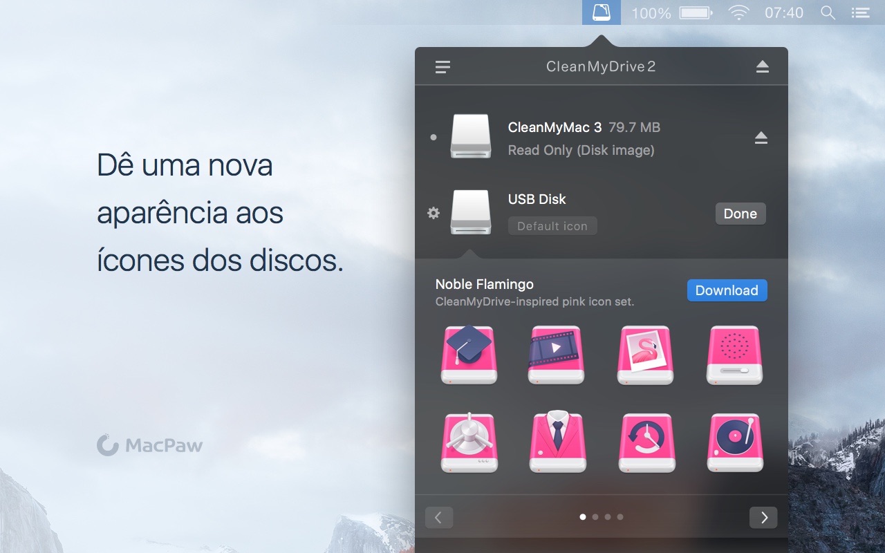 Screenshot do app CleanMyDrive 2