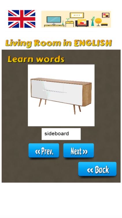 Learn Living Room Words in English Language screenshot-3