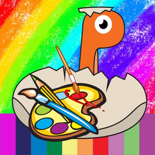 Dinosaur Coloring Book for Kid Games Icon