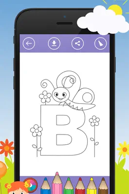Game screenshot ABC Coloring Book for Kids ! Learn English Letters, Alphabet hack