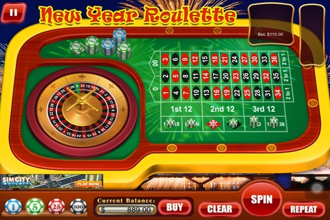 Grand Roulette New Year's Confetti in Vegas Casino screenshot 2