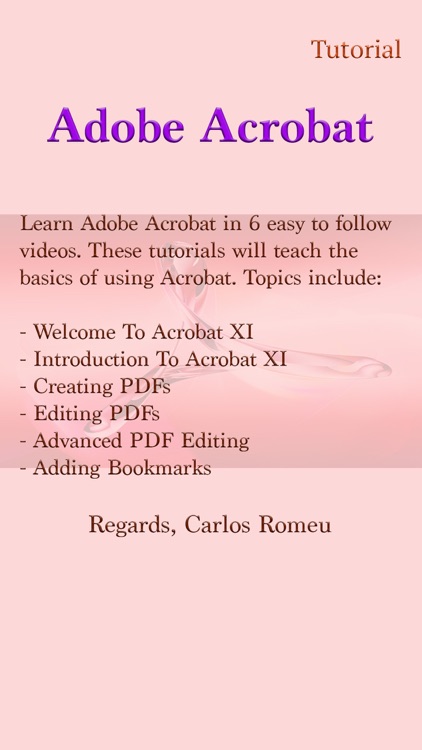 Tutorial for Adobe Acrobat