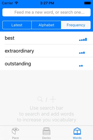 Pace - personal vocabulary flashcard app screenshot 2