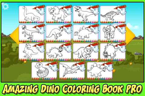 Amazing Dino Coloring Book Pro - The creative paint and color dinosaurs how to draw app for kids and toddlers screenshot 3