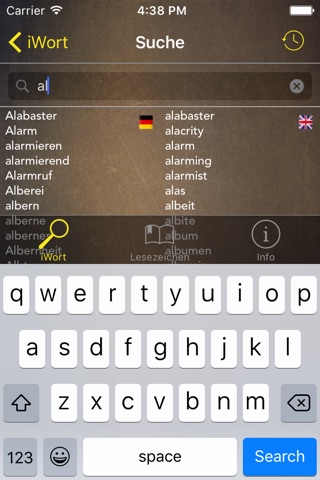 iWort offline wörterbuch screenshot 2