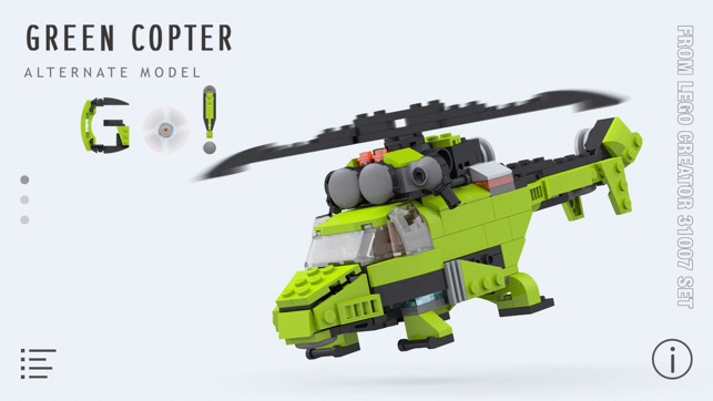 Green Copter for LEGO Creator 31007 Set 