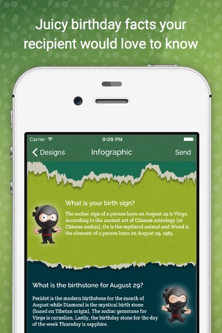 MyBirthday.Ninja - Send Happy Birthday Greeting Cards The Ninja Way screenshot 2