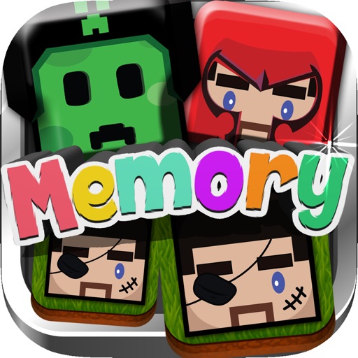 Memories Matching Blockheads : Block Puzzle Pixels World Educational Games For Kids Free icon