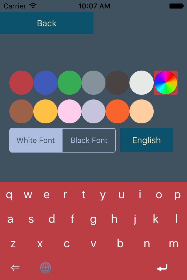Moon Board - Custom Color, One Hand, Fast Keyboard for iPhone and iPad screenshot 2