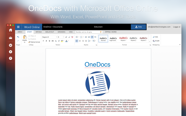 OneDocs - For Office 365 Online and PDF 