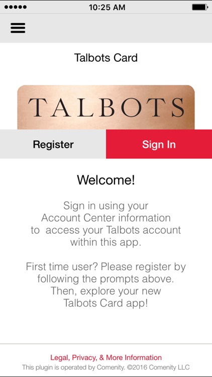 Talbots Credit Card App