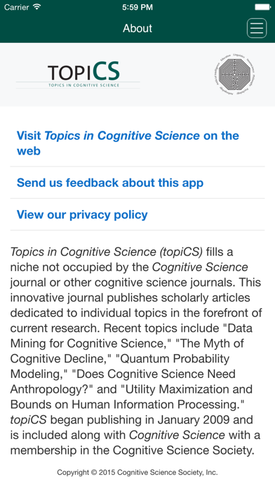 How to cancel & delete Topics in Cognitive Science from iphone & ipad 2