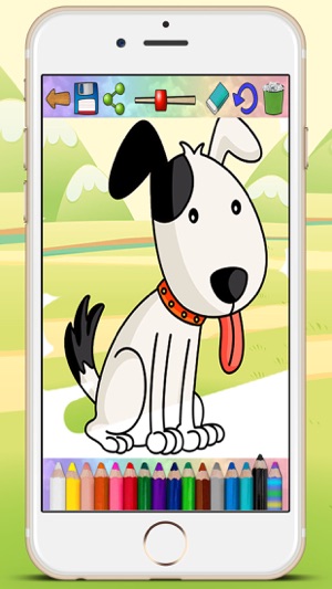 Coloring pages book paint dogs puppies - educational games c(圖1)-速報App