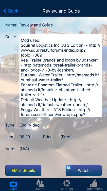 Video Walkthrough for American Truck Simulator