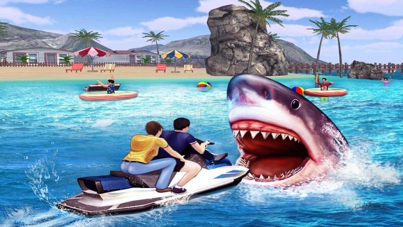 Angry Shark 3D. Attack Of Hungy Great White Terror on The Beachのおすすめ画像1